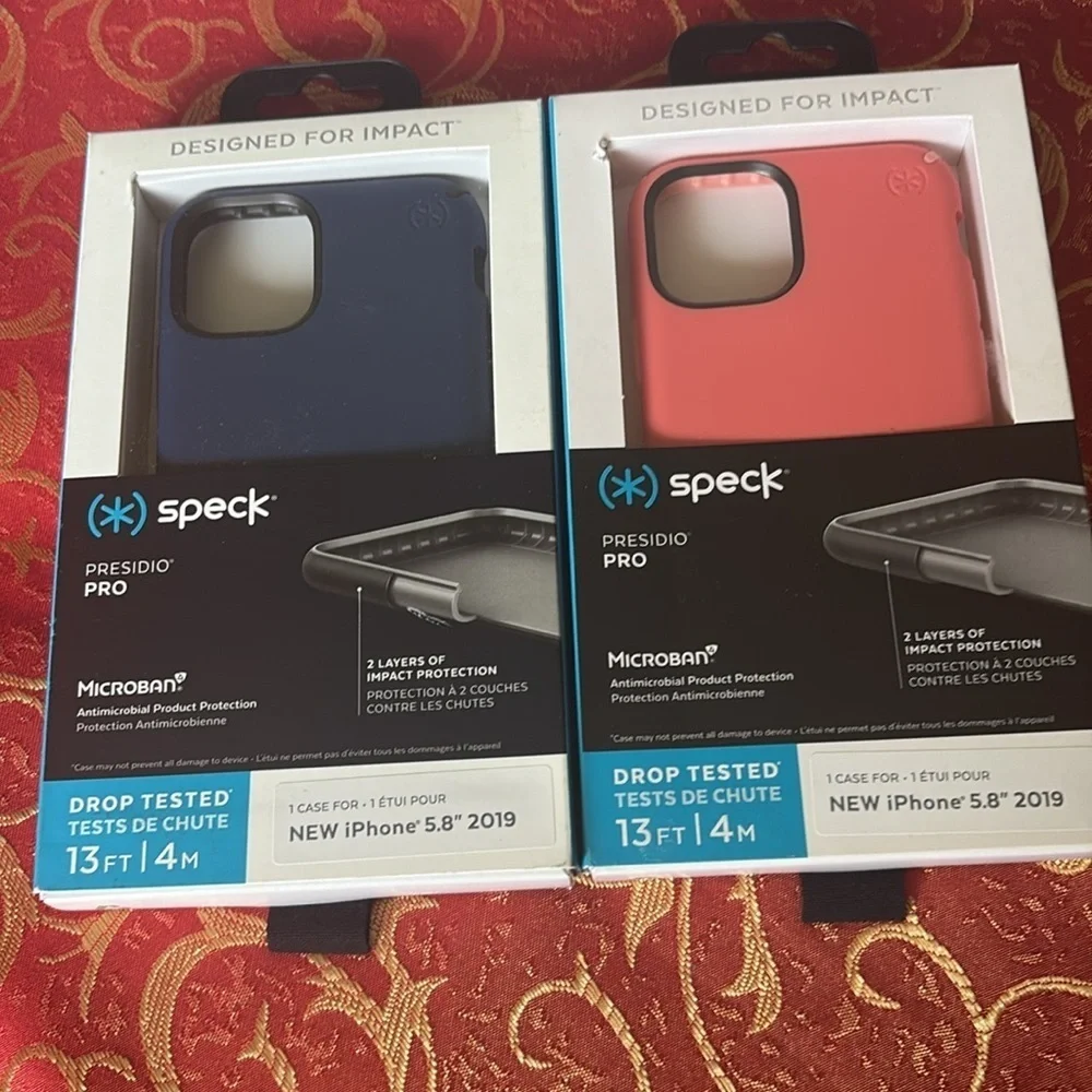 Lot of 2 Speck Presidio Pro iPhone Case - Blue and Pink